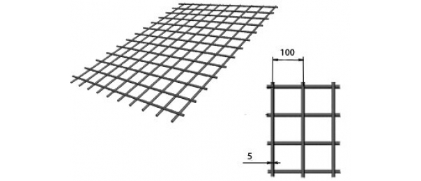 Сетка сварная (дорожная) 100х100х5мм 1,5х2м купить с доставкой в Кокино